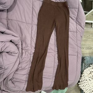 Brown flare pants